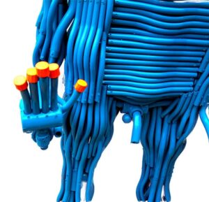 EL HOMBRE AZUL , THE BLUE MAN BY MIGUEL MUÑOZ MARTINEZ PINTOR Y ESCULTOR