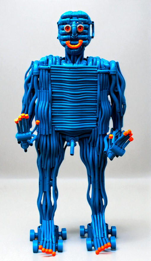 EL HOMBRE AZUL , THE BLUE MAN BY MIGUEL MUÑOZ MARTINEZ PINTOR Y ESCULTOR